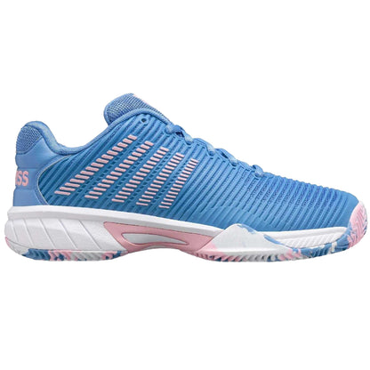 Blue-White - Lifestyle - K-Swiss Childrens-Kids Hypercourt Express 2 Faux Leather Tennis Trainers