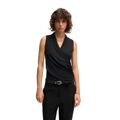 Black - Pack Shot - Boss Scarlet Monogram Cow Leather Belt
