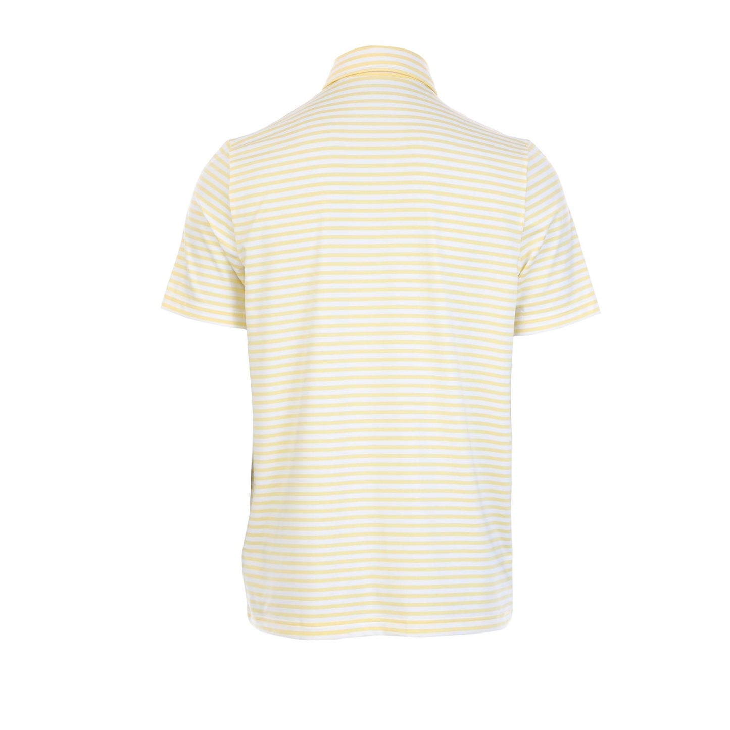 White-Yellow - Back - Lacoste Mens UV Protection Regular Golf Polo Shirt