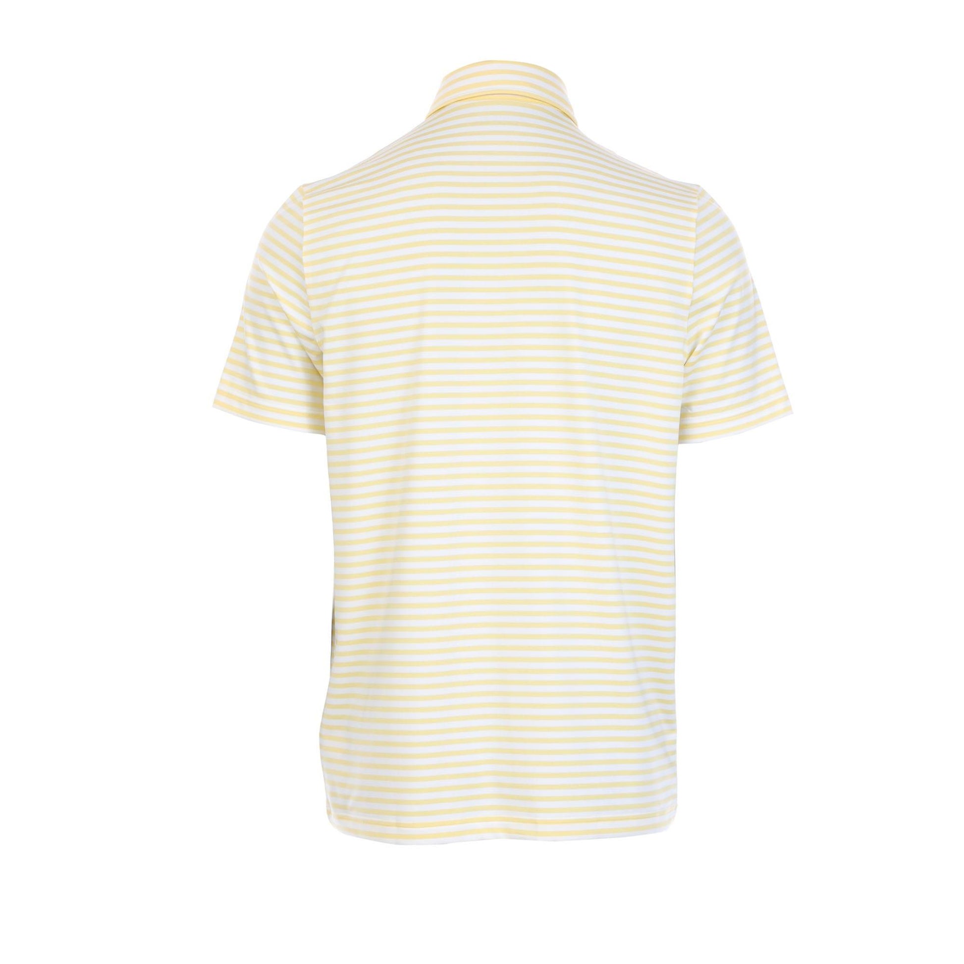 White-Yellow - Back - Lacoste Mens UV Protection Regular Golf Polo Shirt