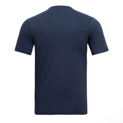 White-Navy-Blue - Side - Boss Mens Cotton T-Shirt