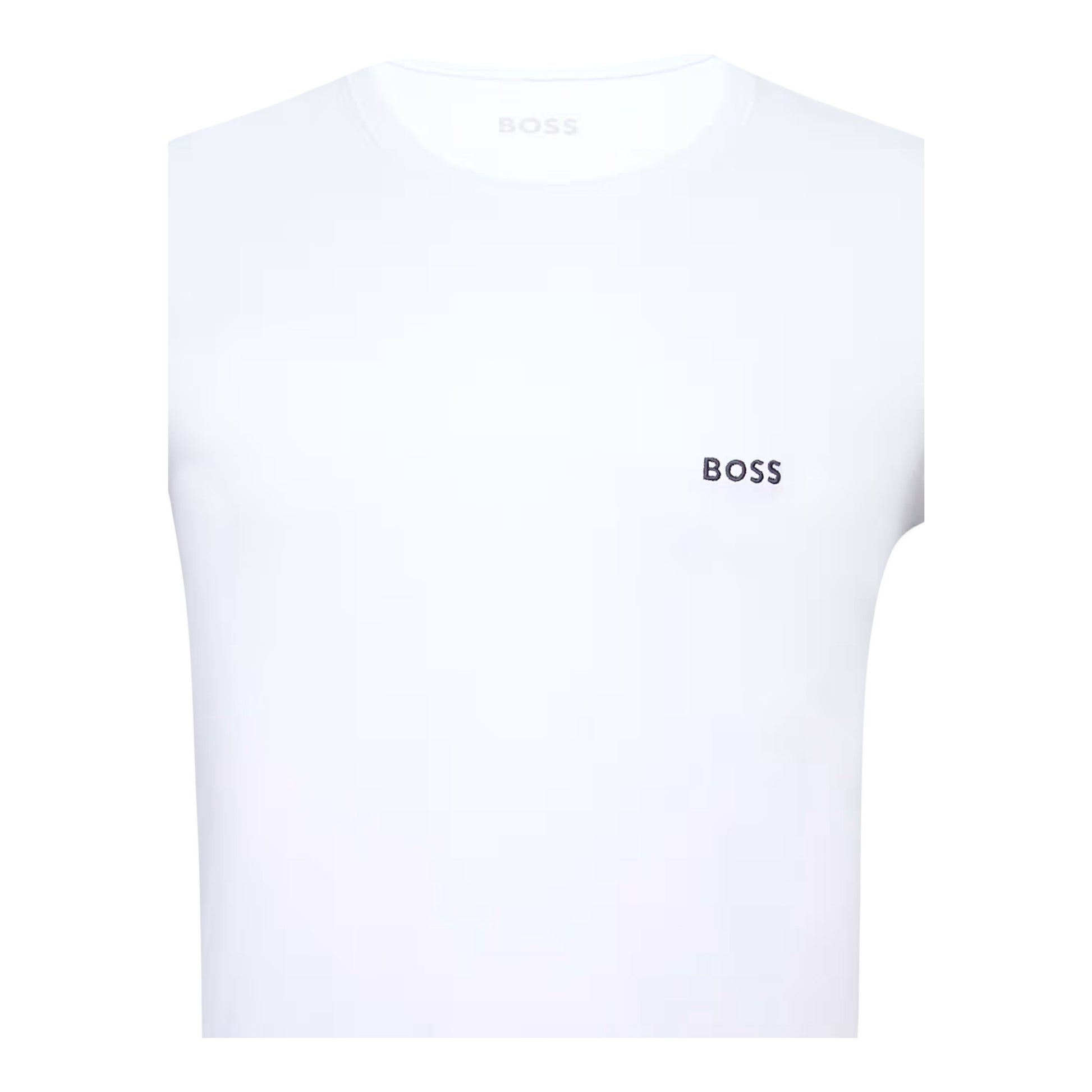 White-Navy-Blue - Lifestyle - Boss Mens Cotton T-Shirt