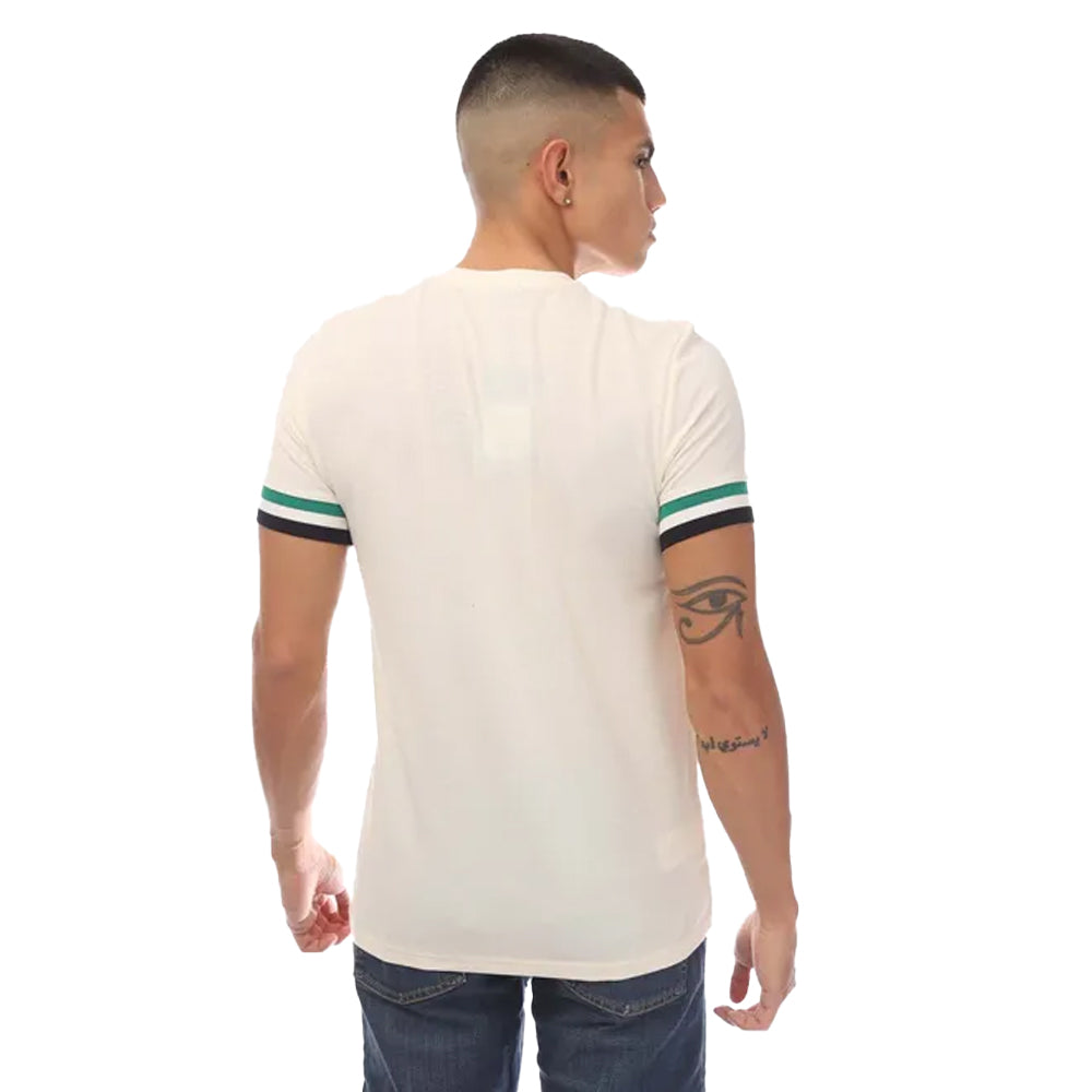 Ecru - Back - Fred Perry Mens Bold Pique Tipped T-Shirt