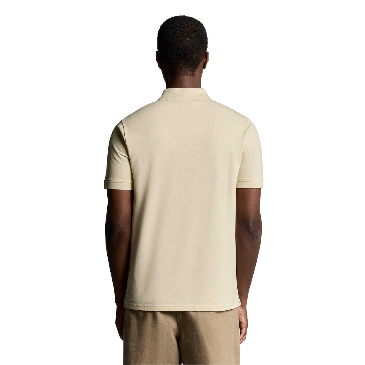 Beige - Back - Lyle & Scott Mens Superfine Polo Shirt
