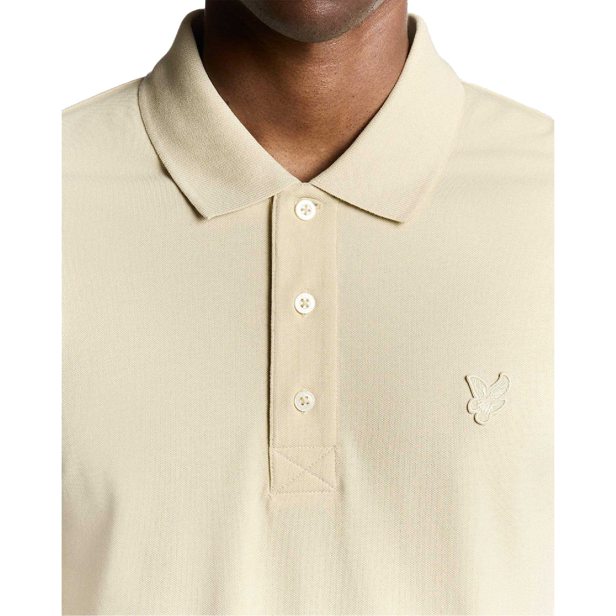 Beige - Side - Lyle & Scott Mens Superfine Polo Shirt