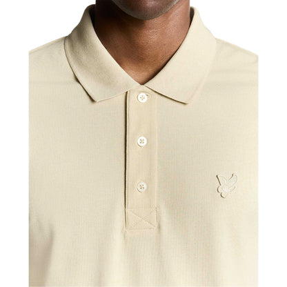 Beige - Side - Lyle & Scott Mens Superfine Polo Shirt