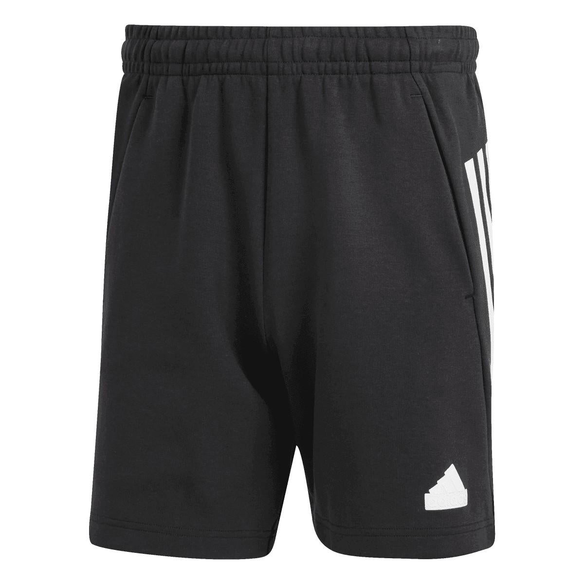 Black - Back - Adidas Mens Future Icons 3 Stripes Shorts