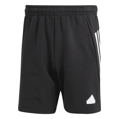 Black - Back - Adidas Mens Future Icons 3 Stripes Shorts