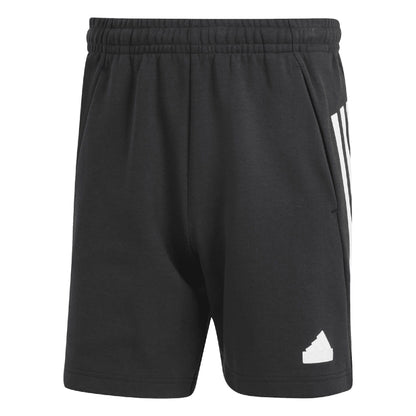 Black - Side - Adidas Mens Future Icons 3 Stripes Shorts