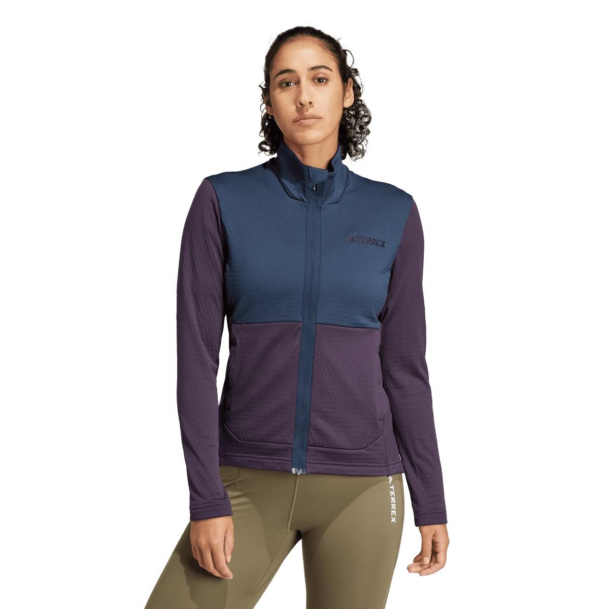 Black - Back - Adidas Womens-Ladies Terrex Multi Full Zip Fleece Jacket
