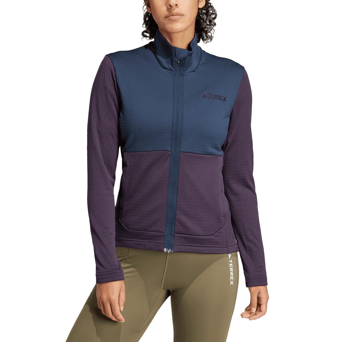 Black - Lifestyle - Adidas Womens-Ladies Terrex Multi Full Zip Fleece Jacket
