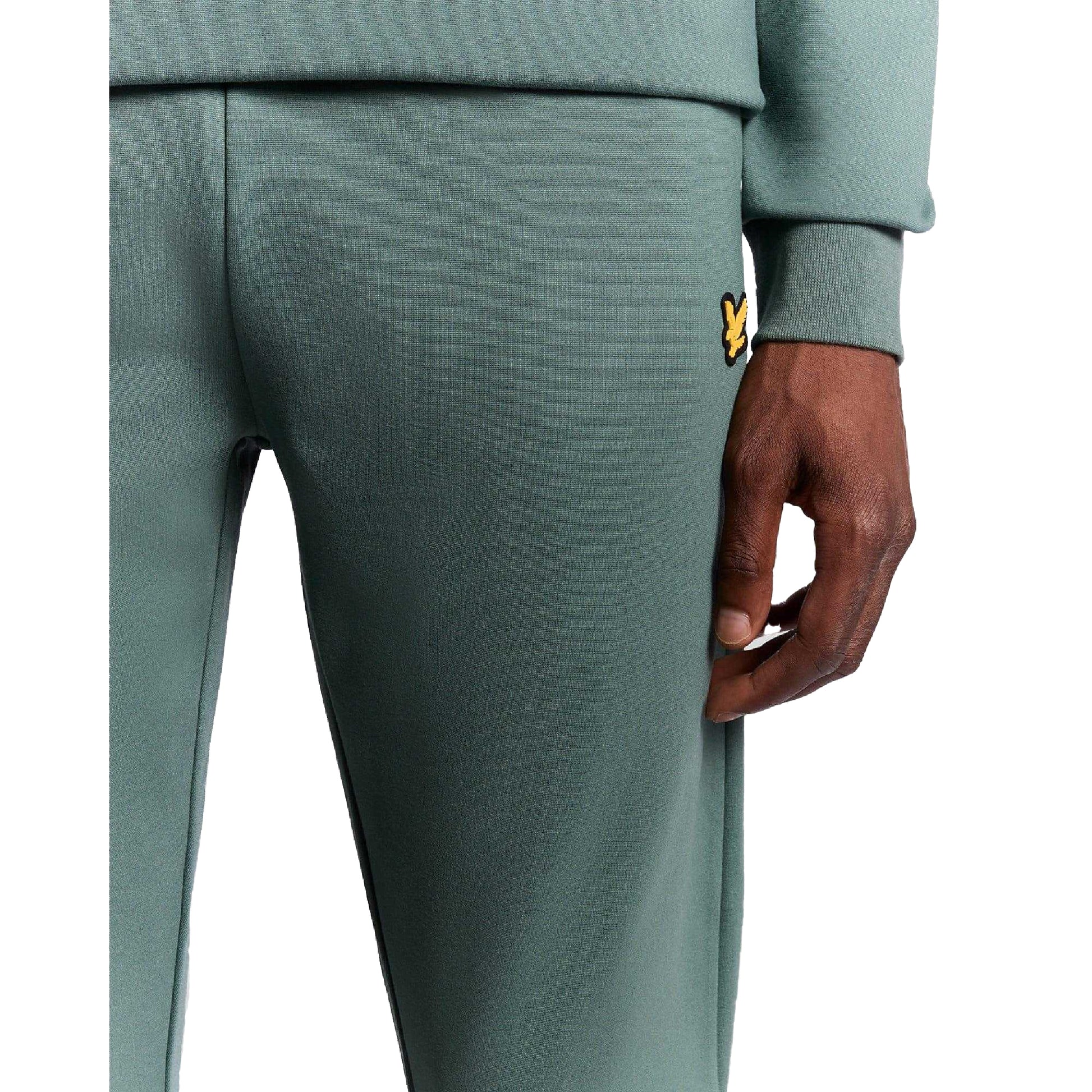 Green - Side - Lyle & Scott Mens Lightweight Sports Jogging Bottoms