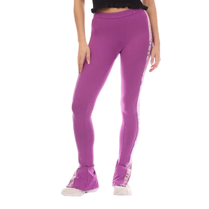 Pink - Front - Off White Womens-Ladies Split Logo Leggings
