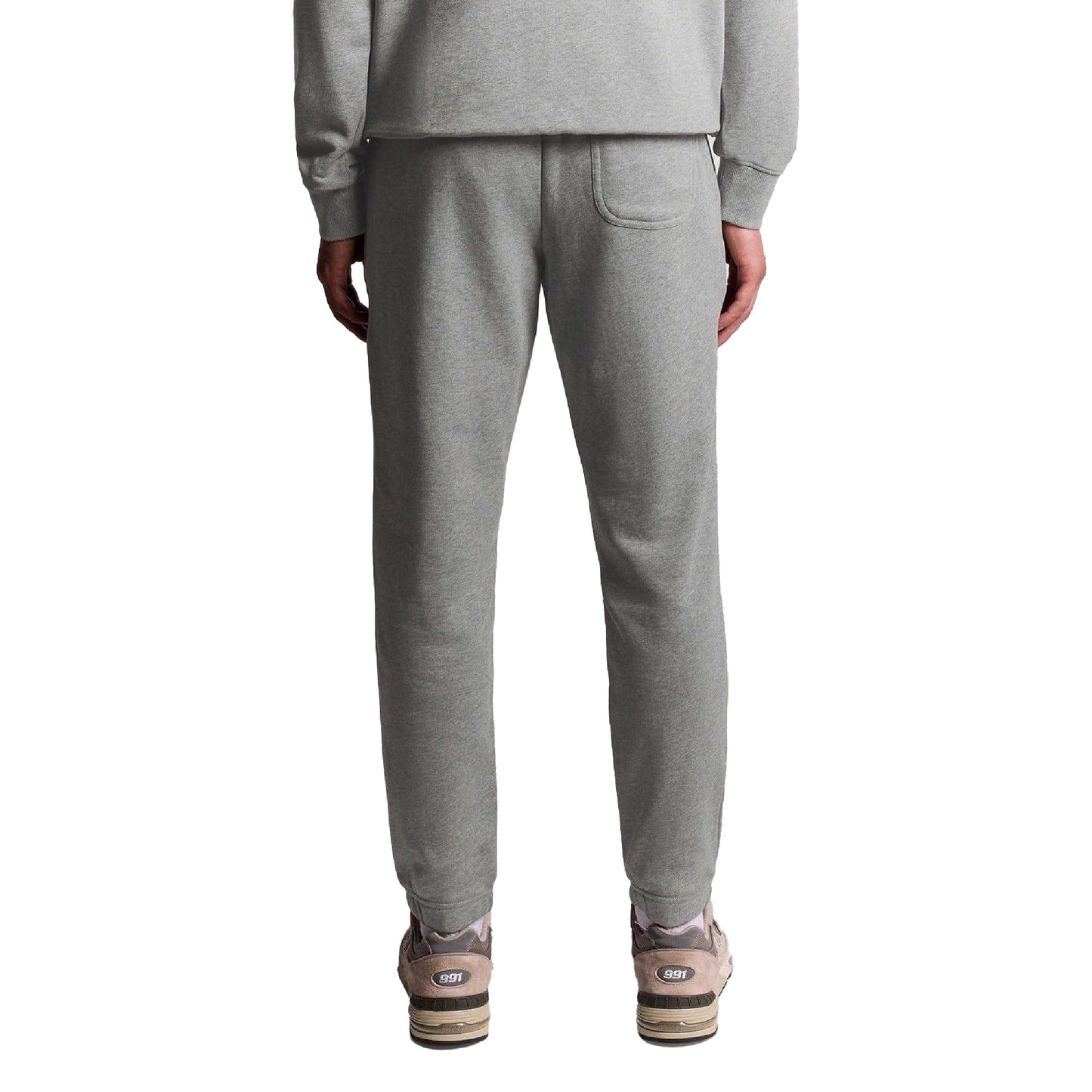 Grey - Back - Lyle & Scott Mens Slim Jogging Bottoms