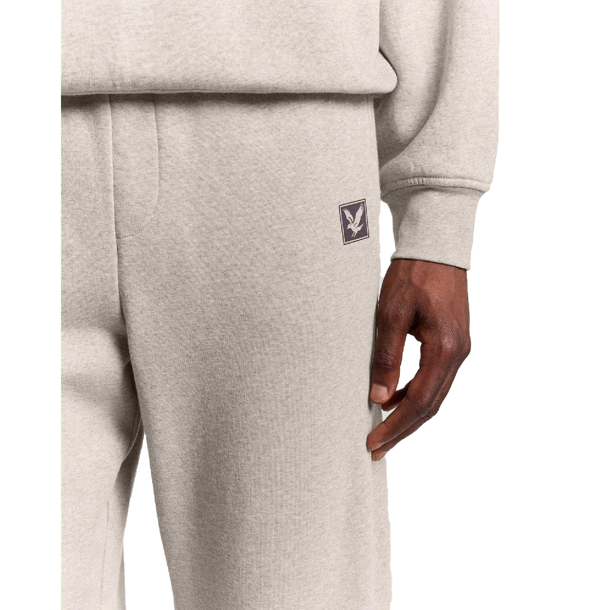 Beige - Side - Lyle & Scott Mens Straight Leg Jogging Bottoms