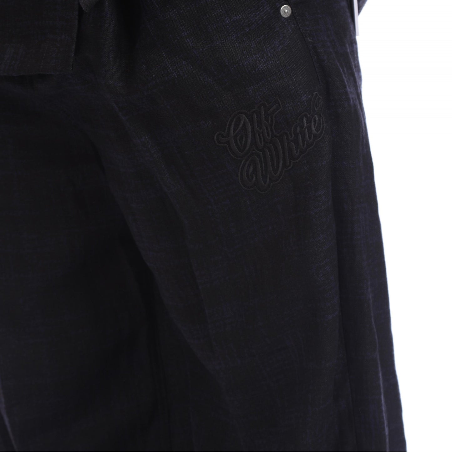 Black - Side - Off White Mens 90s Tapered Leg Jogging Bottoms
