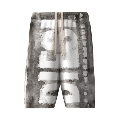 Grey - Front - Diesel Mens P-Marshy Logo Shorts