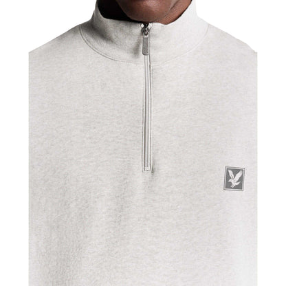 Beige - Side - Lyle & Scott Mens Quarter Zip Sweatshirt