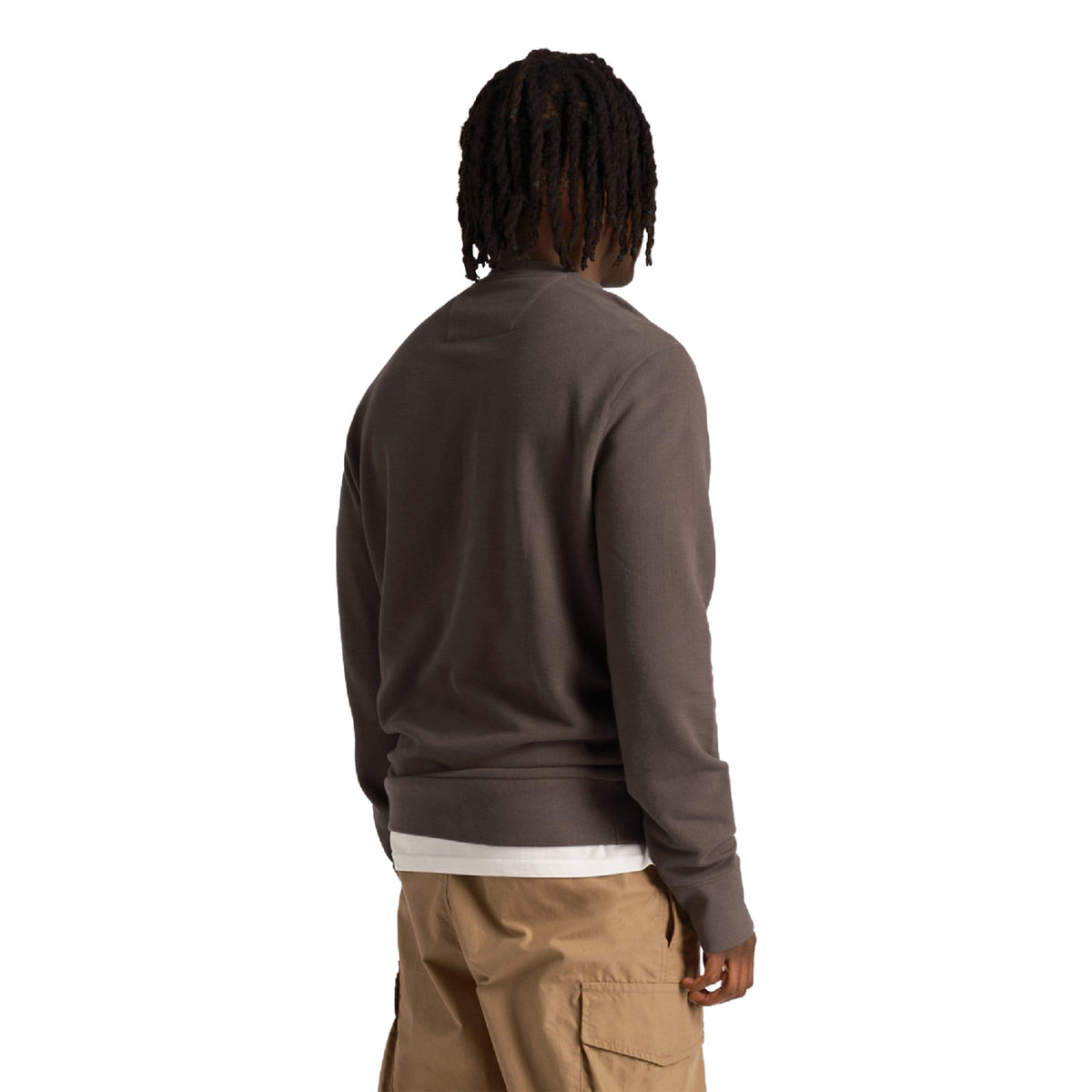 Grey - Back - Lyle & Scott Mens Utility Loop Back Sweatshirt