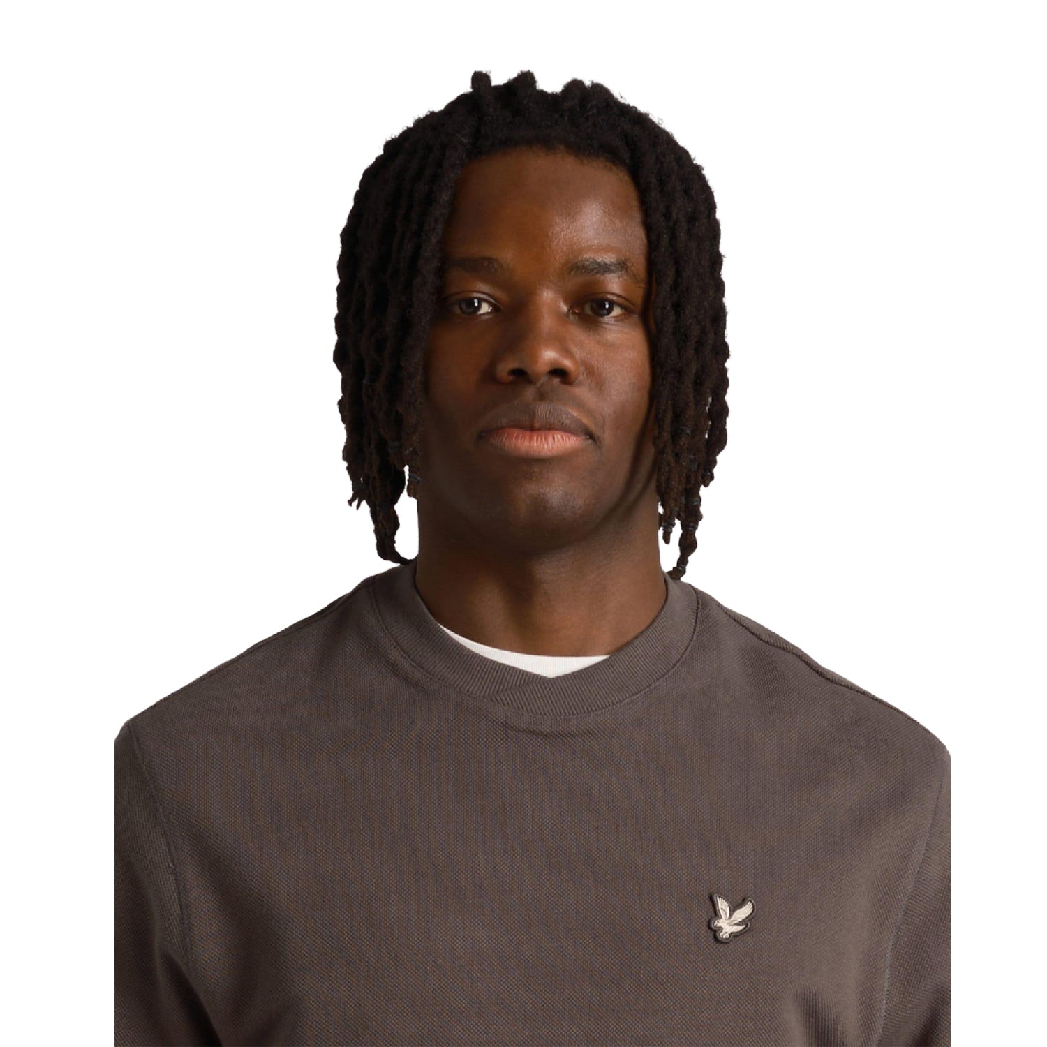 Grey - Side - Lyle & Scott Mens Utility Loop Back Sweatshirt