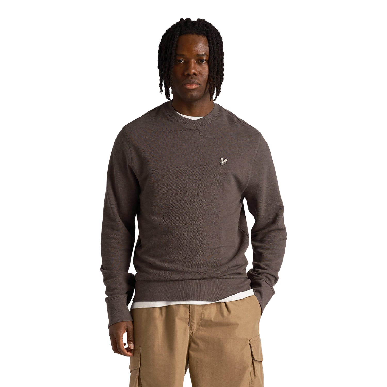 Grey - Front - Lyle & Scott Mens Utility Loop Back Sweatshirt