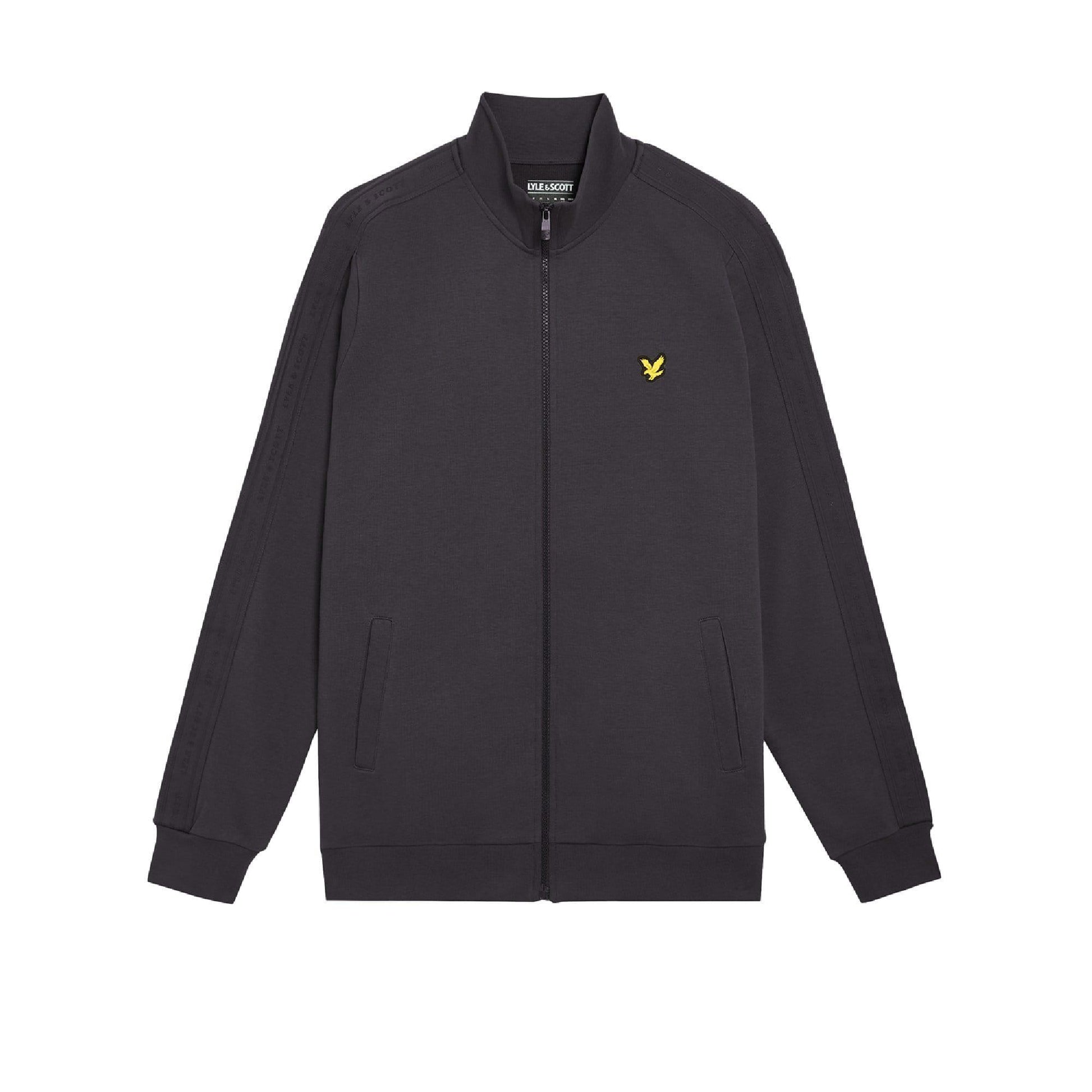 Grey - Front - Lyle & Scott Mens Taped Jacket