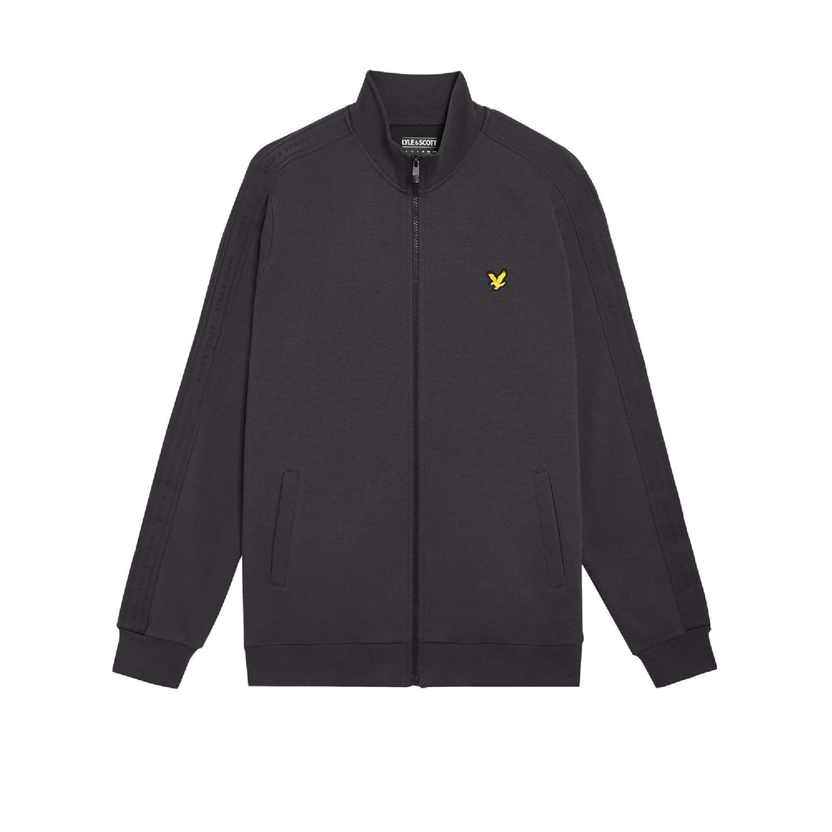 Grey - Front - Lyle & Scott Mens Taped Jacket