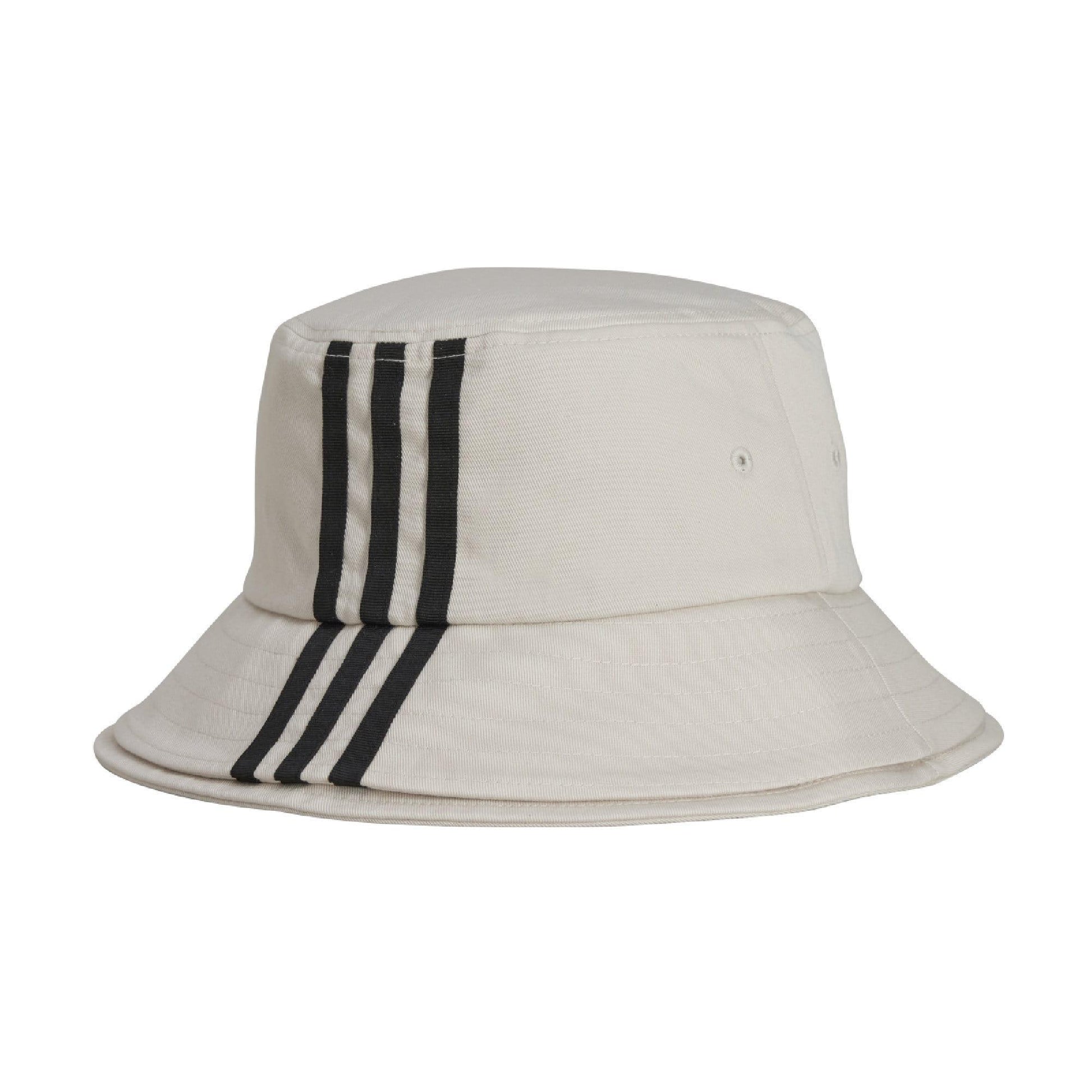 White - Back - Y-3 Mens Stripes Bucket Hat