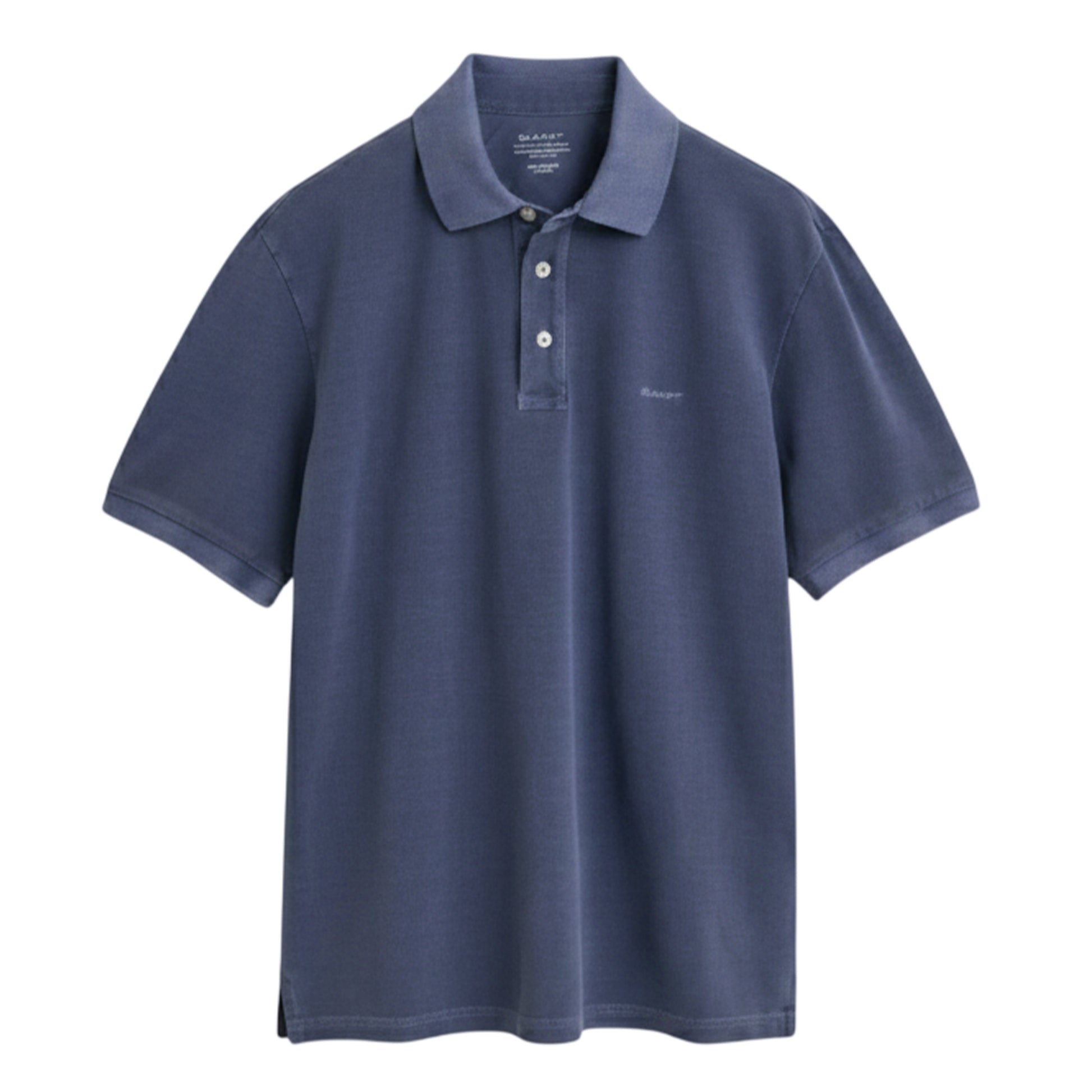 Navy - Front - Gant Mens Pique Sun Faded Polo Shirt