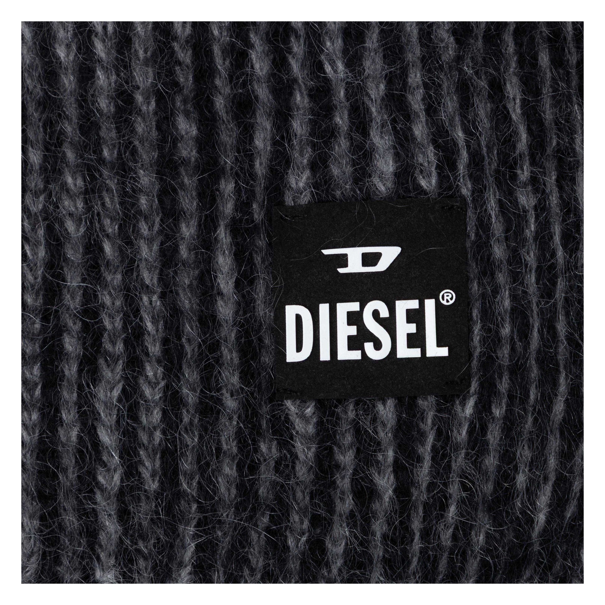 Black - Side - Diesel Unisex Adult K-Edro Mohair Scarf
