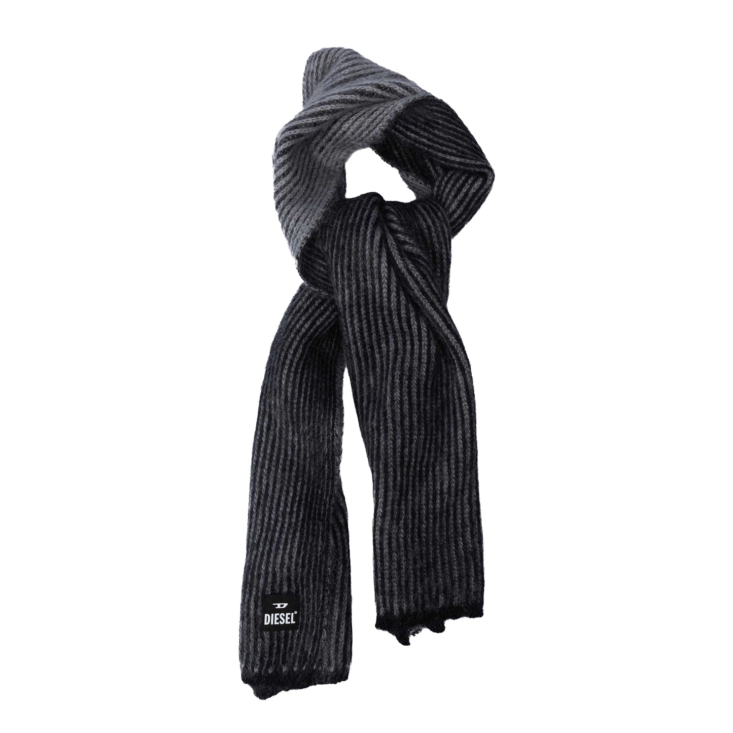 Black - Front - Diesel Unisex Adult K-Edro Mohair Scarf