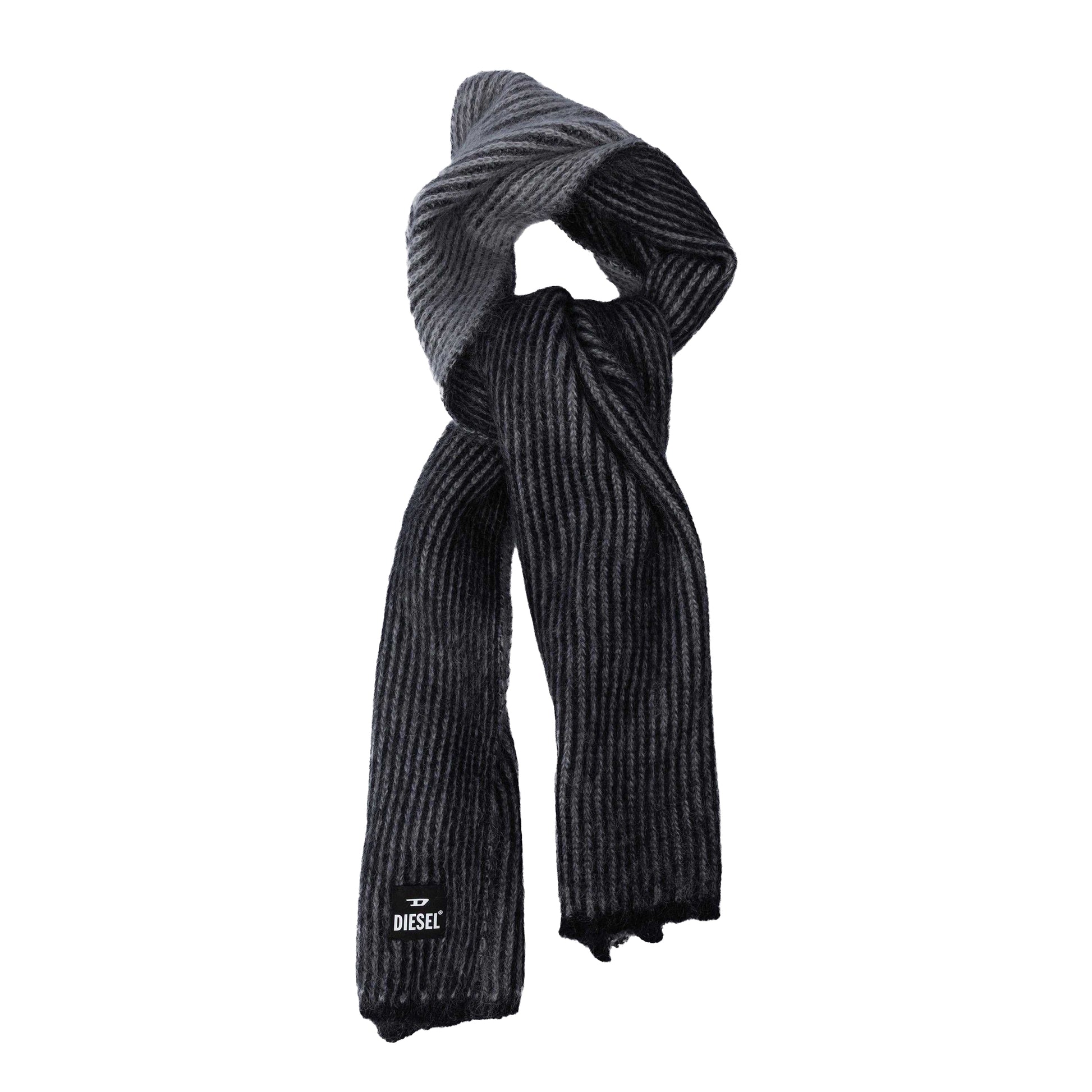 Black - Front - Diesel Unisex Adult K-Edro Mohair Scarf