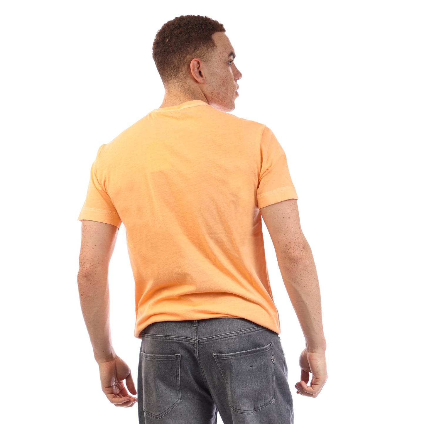 Orange - Back - Gant Mens Sun Faded T-Shirt