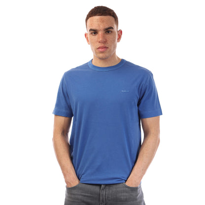 Blue - Front - Gant Mens Sun Faded T-Shirt