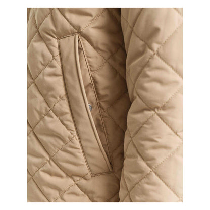 Khaki - Side - Gant Mens Windproof Quilted Jacket