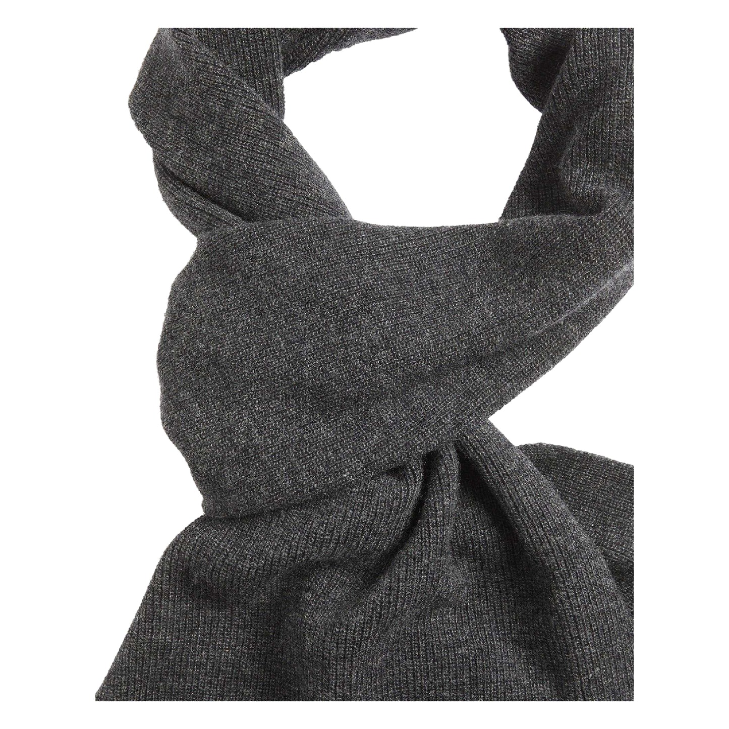 Grey - Back - Lyle & Scott Unisex Adult Lambswool Ribbed Scarf