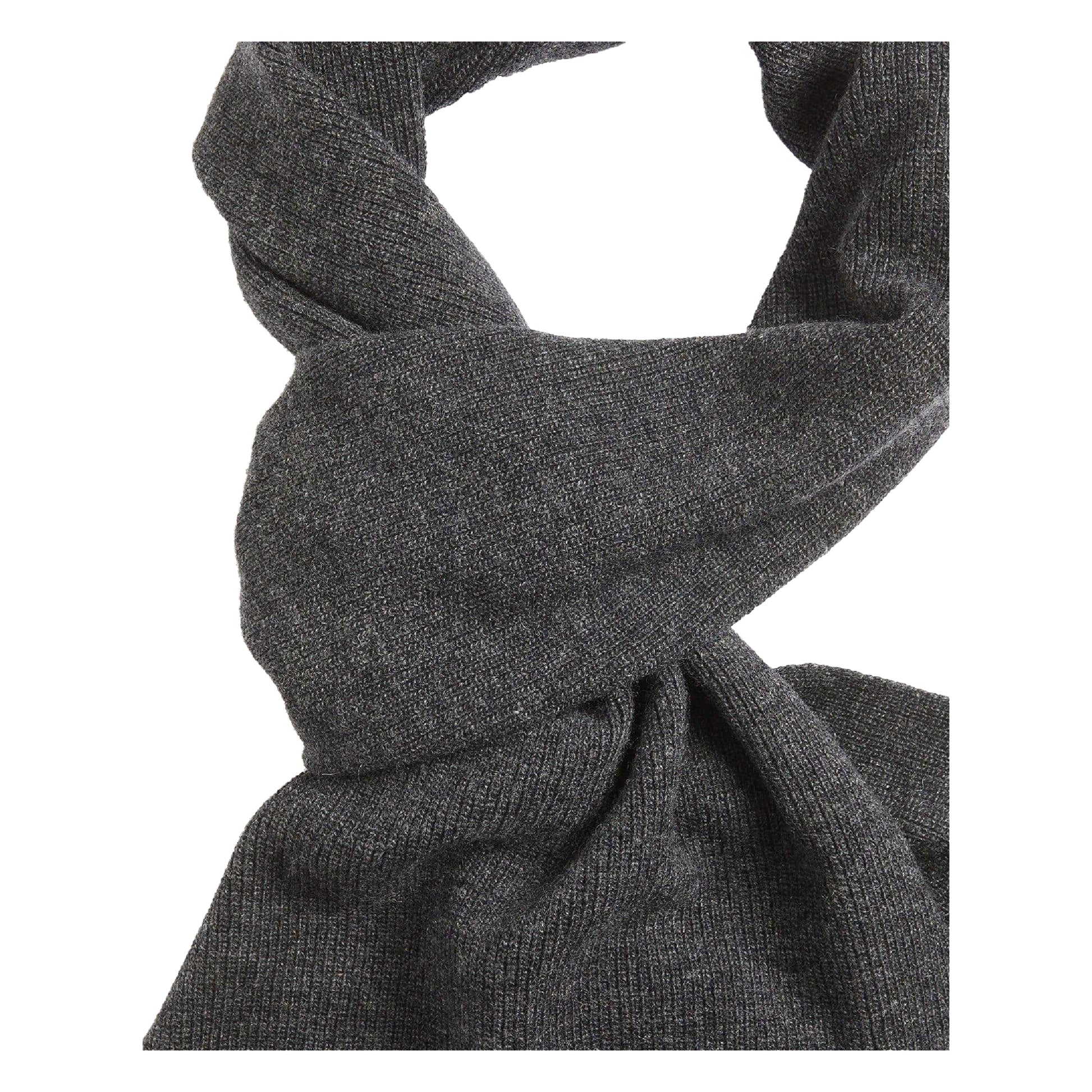 Grey - Back - Lyle & Scott Unisex Adult Lambswool Ribbed Scarf