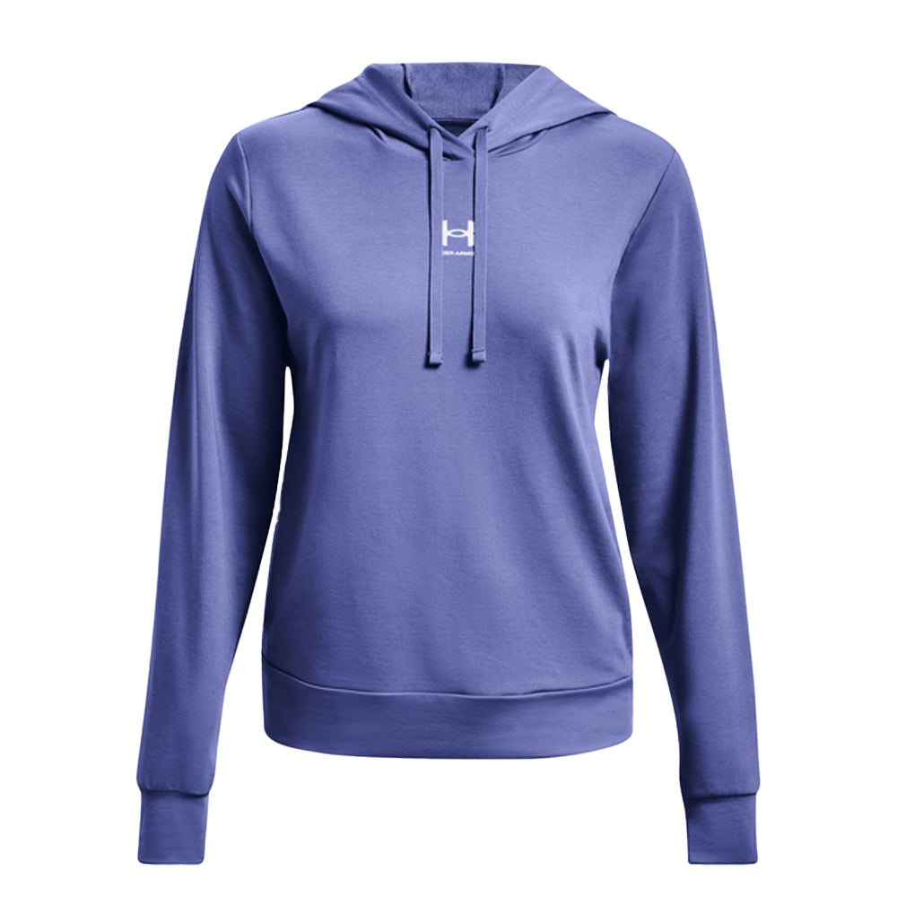 Blue - Front - Under Armour Womens-Ladies Rival Terry Hoodie
