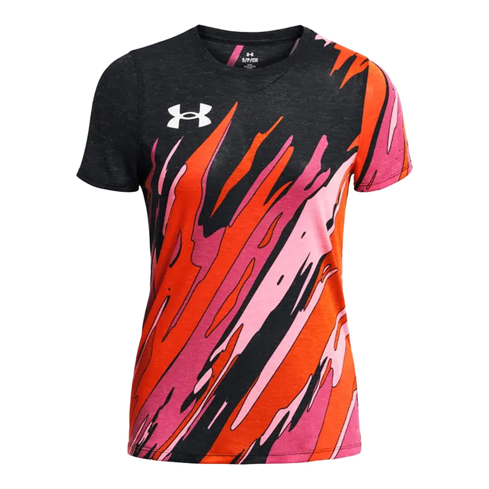 Black - Front - Under Armour Womens-Ladies Pro Runner Short-Sleeved T-Shirt