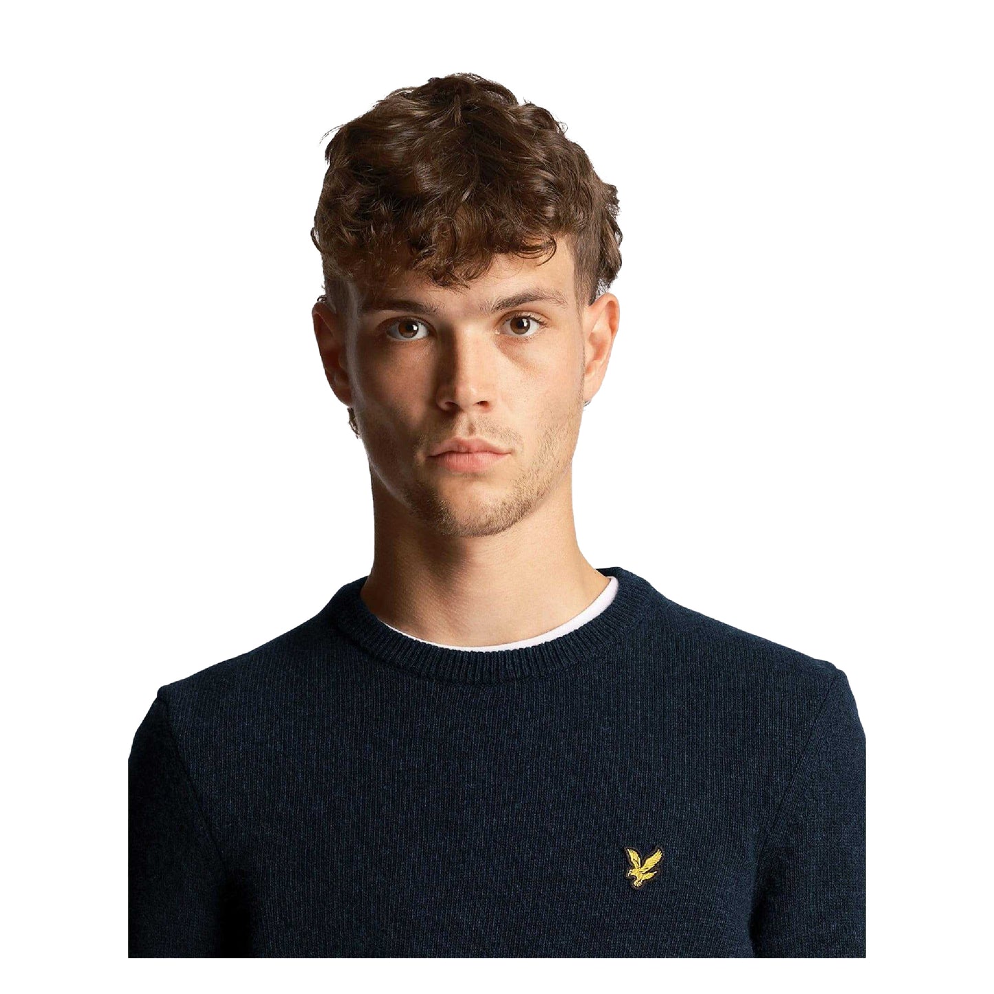 Blue - Side - Lyle & Scott Mens Blended Jumper