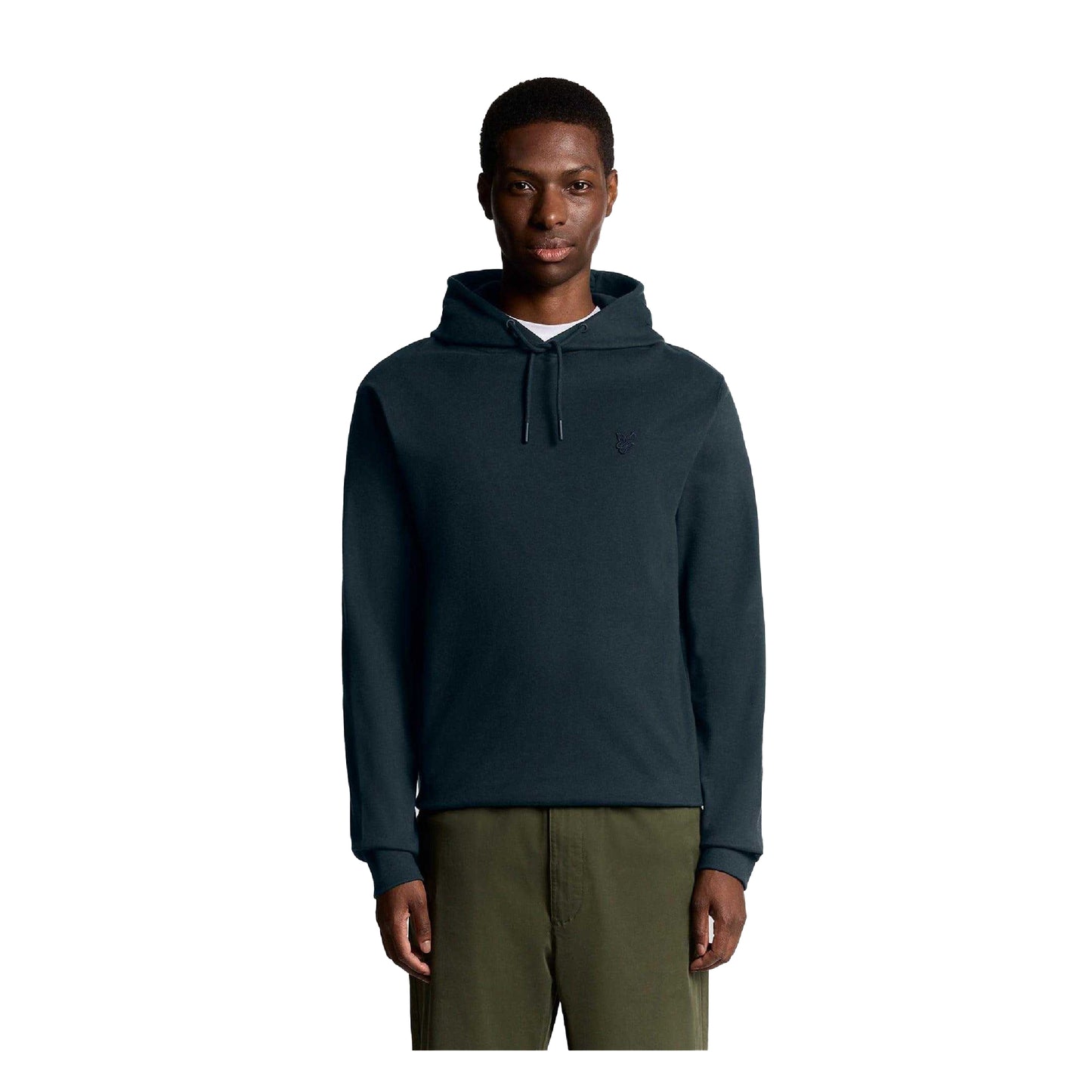 Black - Front - Lyle & Scott Mens Interlock Hoodie