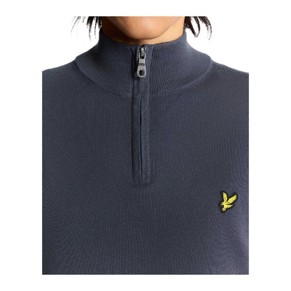 Graystone - Side - Lyle & Scott Mens Cotton Merino Quarter Zip Jumper