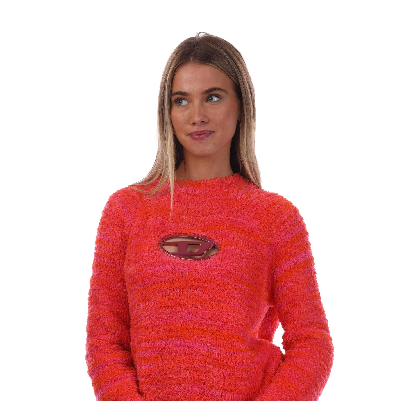 Pink - Side - Diesel Womens-Ladies M-Kyra Sweatshirt