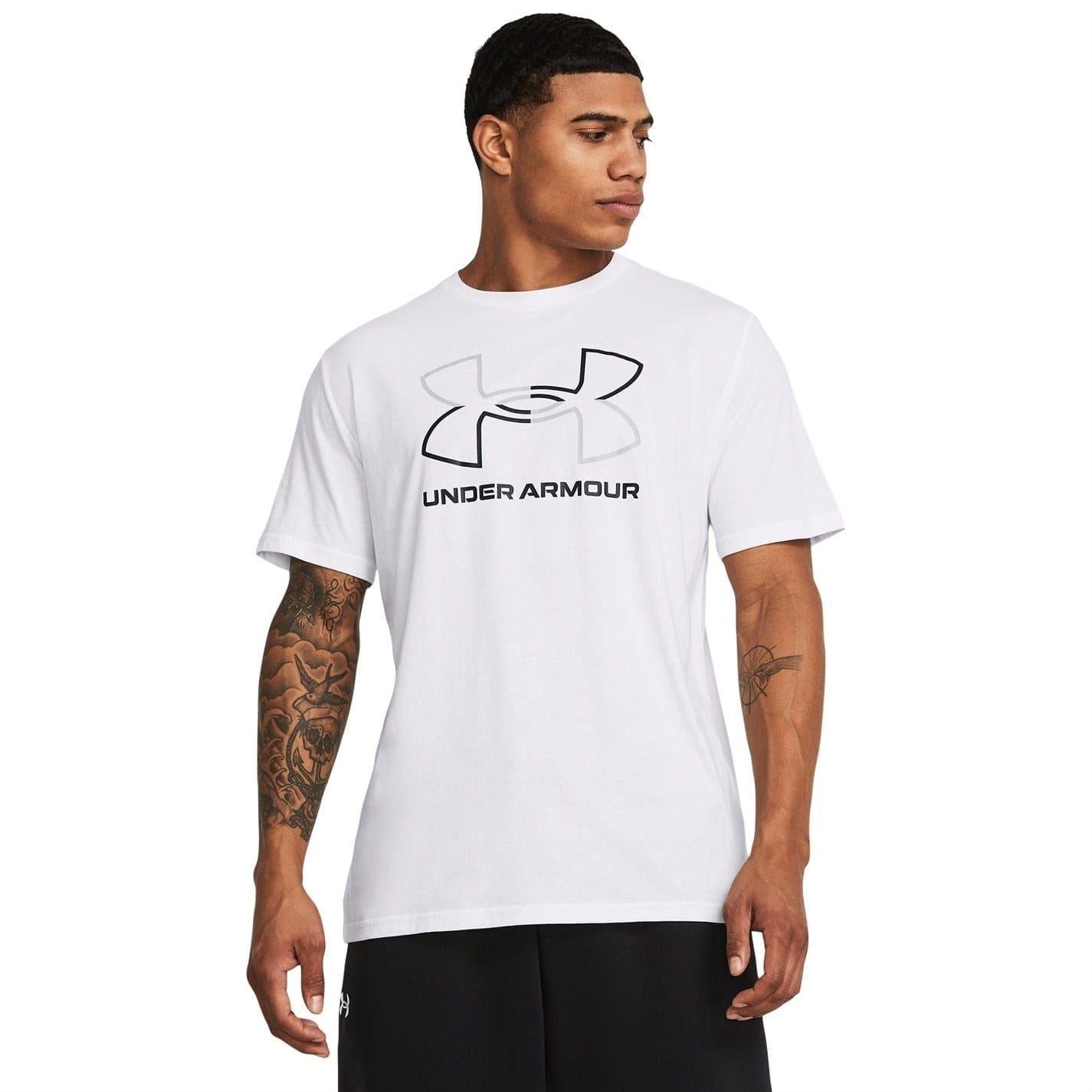 White-Black - Back - Under Armour Mens Foundation Updates Gl Short-Sleeved T-Shirt