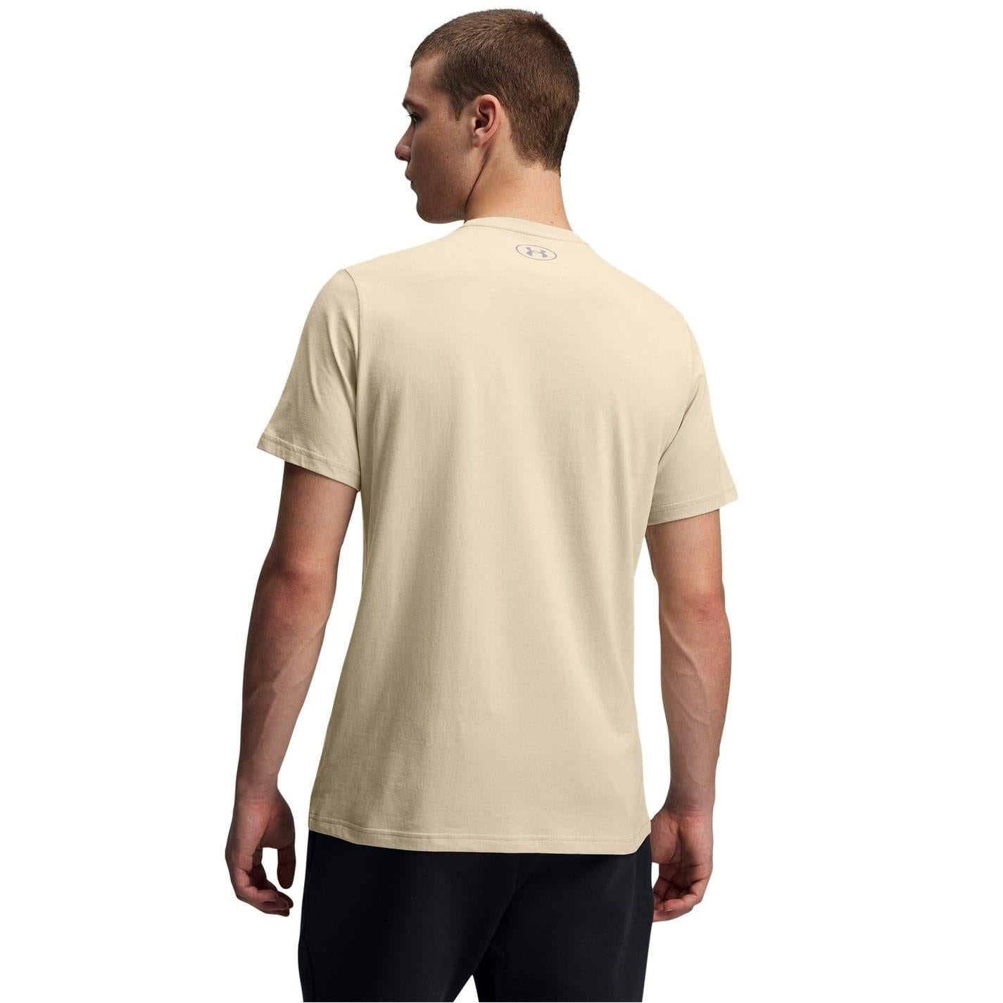 Khaki Green - Back - Under Armour Mens Foundation Updates Gl Short-Sleeved T-Shirt