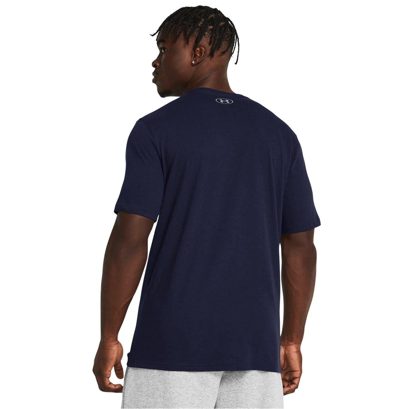 Navy-Blue - Side - Under Armour Mens Foundation Updates Gl Short-Sleeved T-Shirt