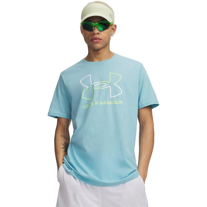 Blue-Lime-White - Front - Under Armour Mens Foundation Updates Gl Short-Sleeved T-Shirt
