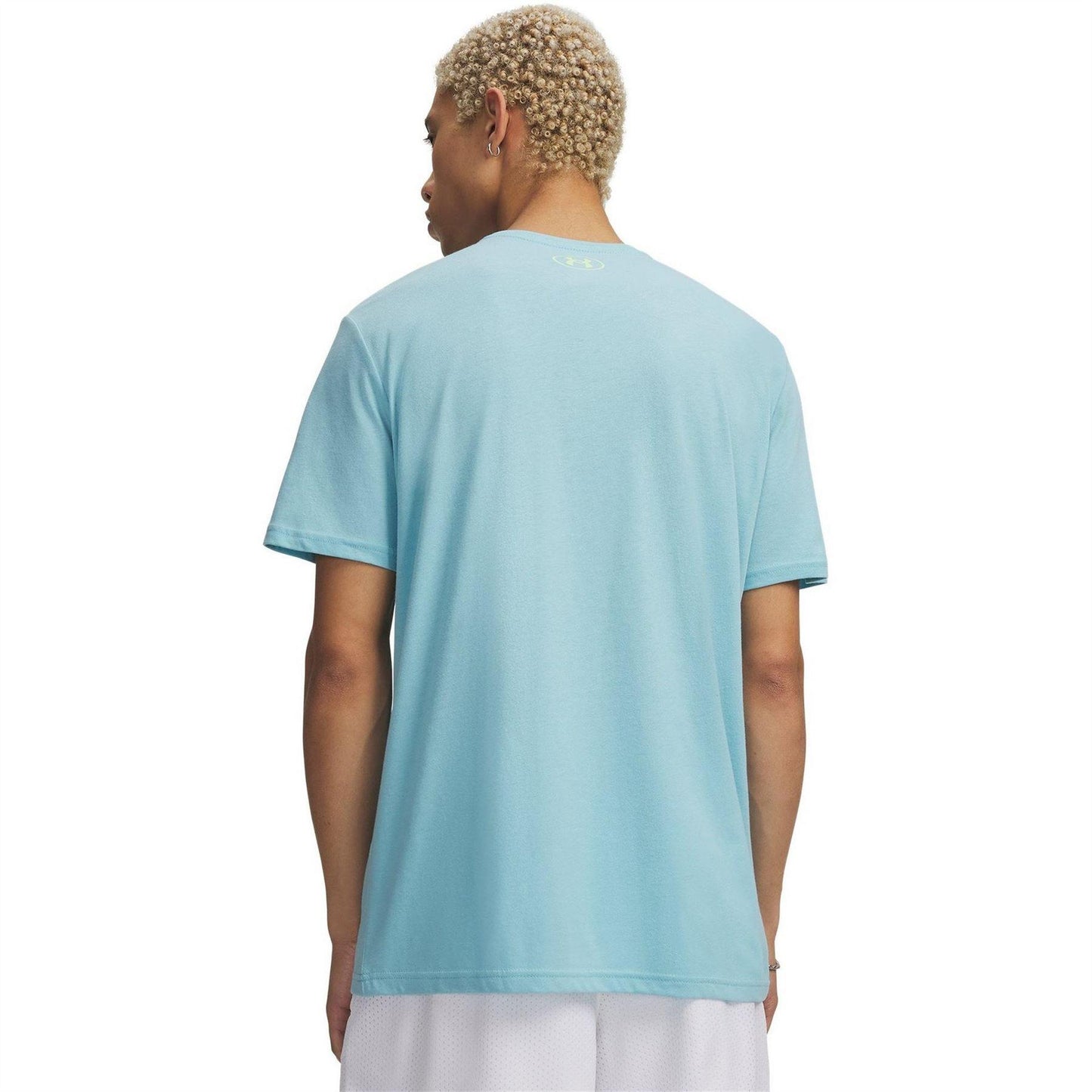 Blue-Lime-White - Back - Under Armour Mens Foundation Updates Gl Short-Sleeved T-Shirt