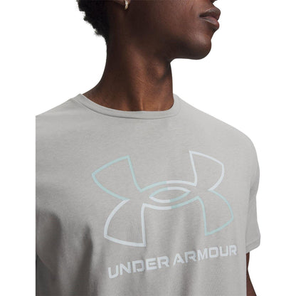 Titanium-Blue - Side - Under Armour Mens Foundation Updates Gl Short-Sleeved T-Shirt