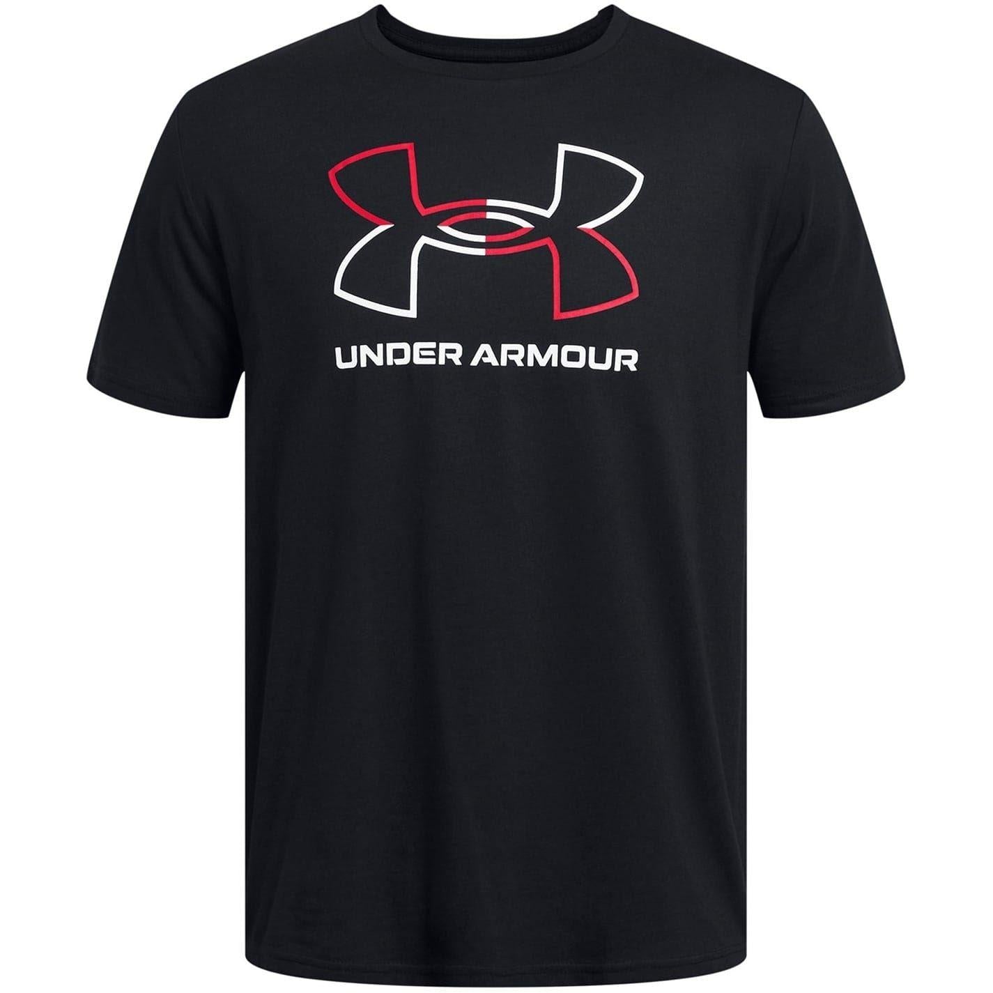 Black-White - Front - Under Armour Mens Foundation Updates Gl Short-Sleeved T-Shirt